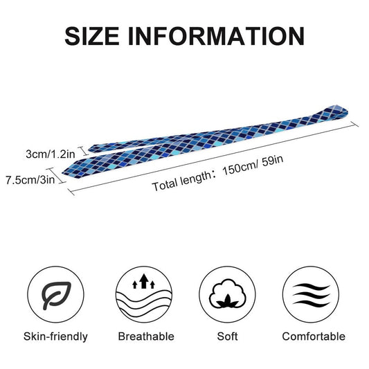 Men's Formal Tie - Blue Check boxes