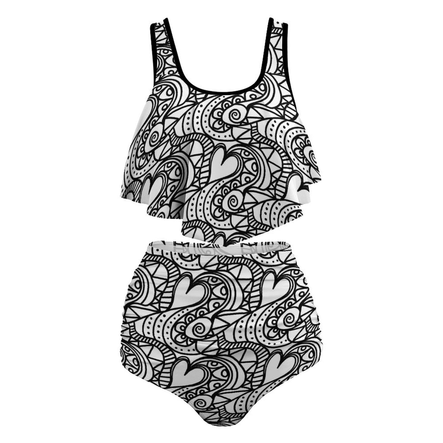 Plus Size Women's Two piece Swimsuit with Tankini