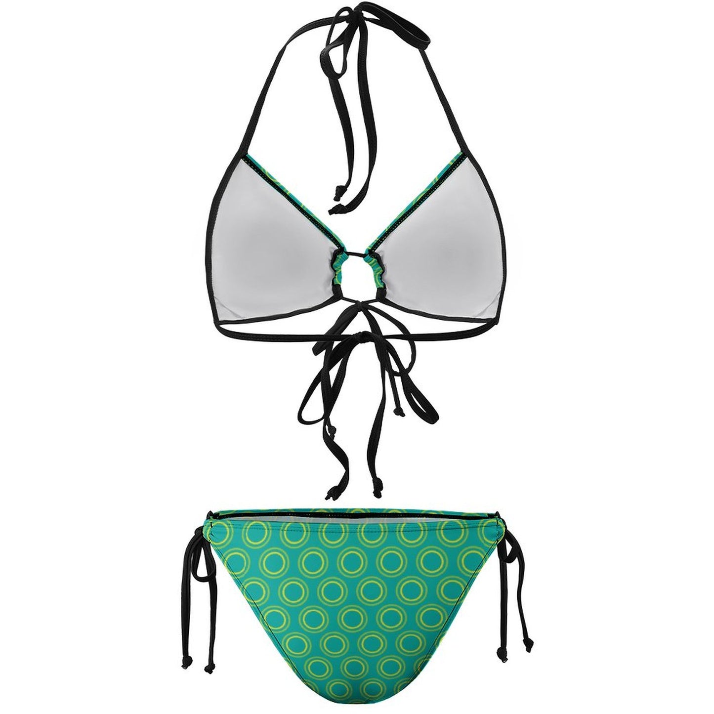 Halter Tie Front Bikini Set