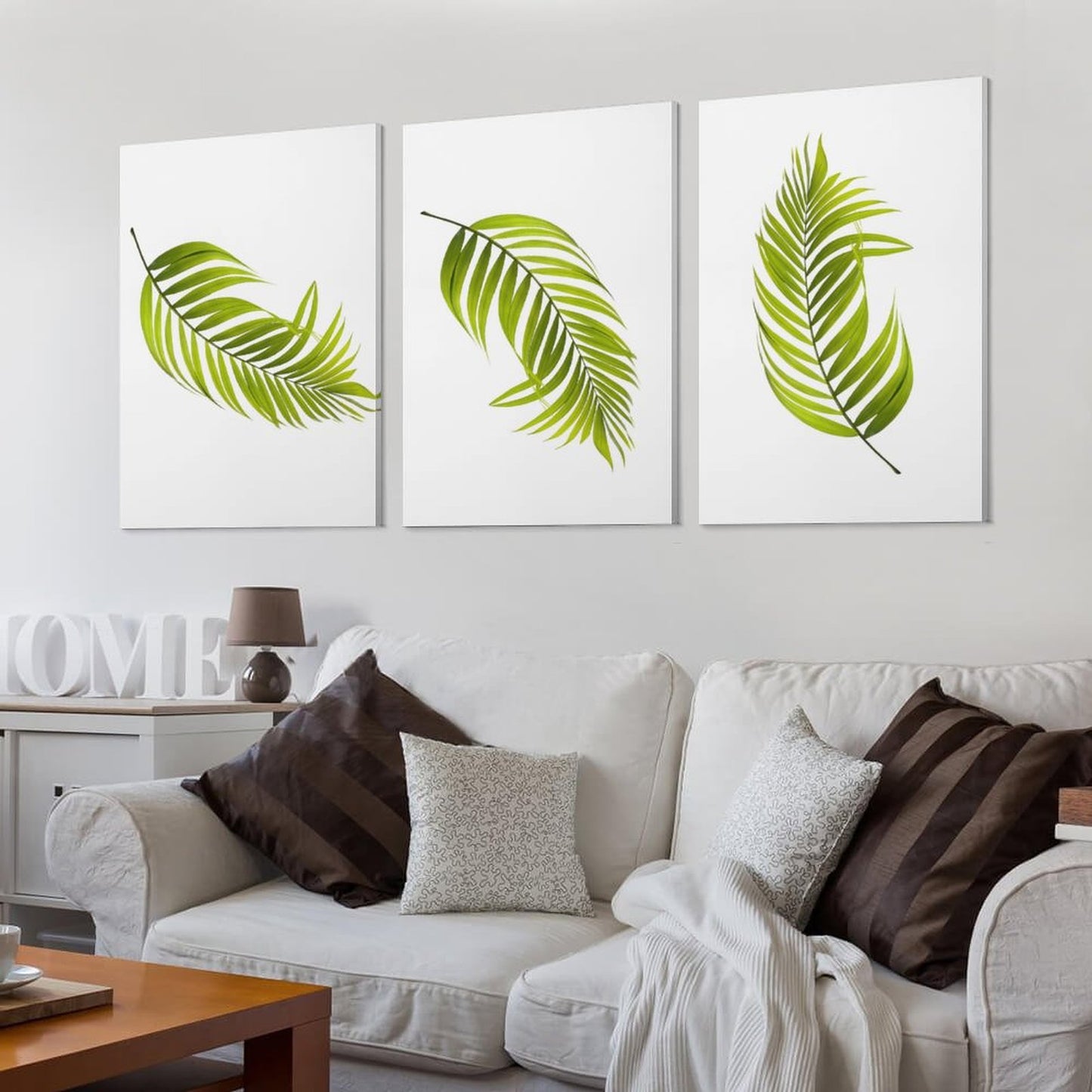 Vertical Framed Wall Art Palms Ferns