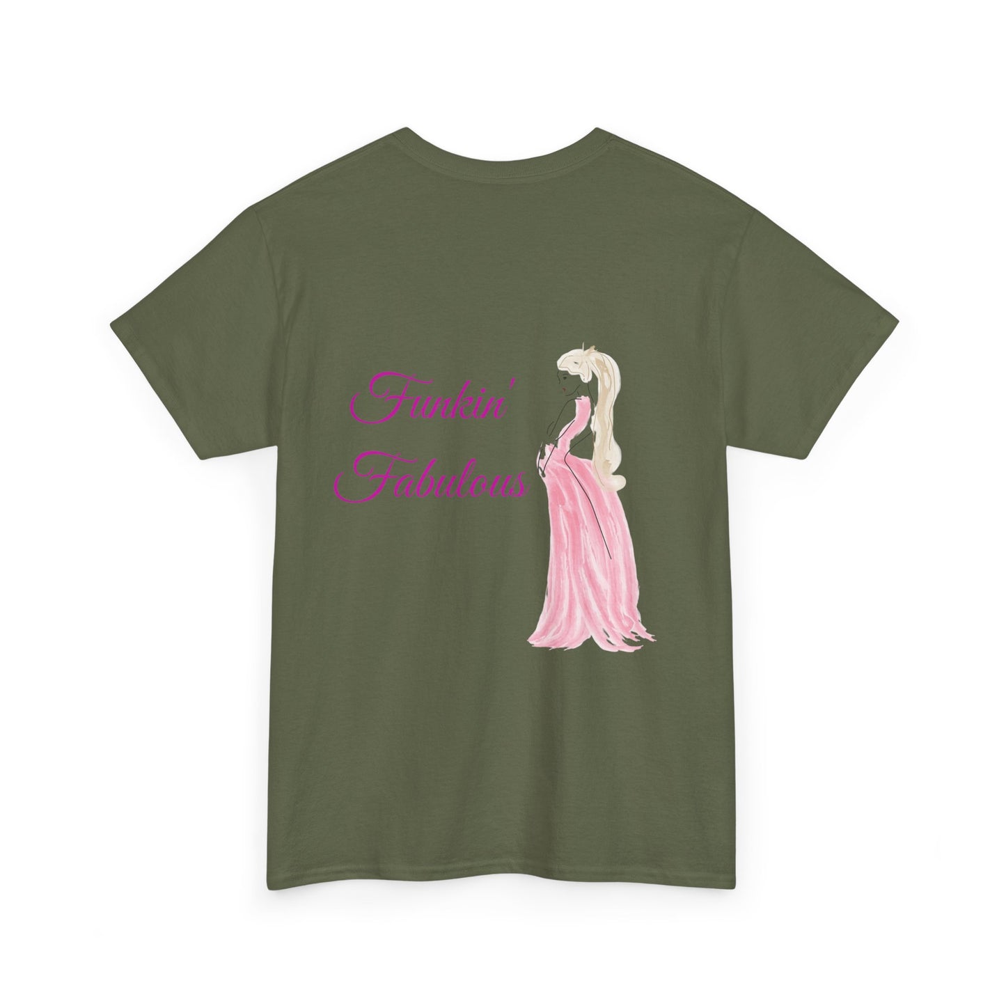Funkin' Fabulous Tee — Pink Gown Illustration Women's Empowerment T‑Shirt