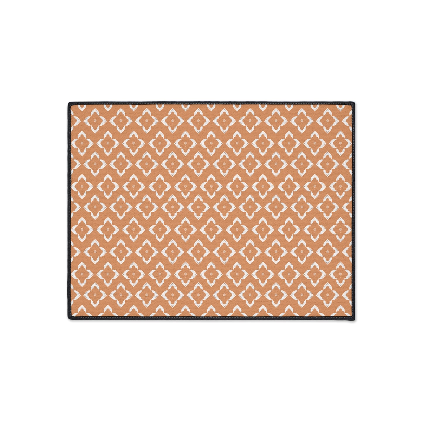 Heavy-Duty Floor Mat — Terracotta Moroccan Tile Pattern, Non-Slip Entry Rug