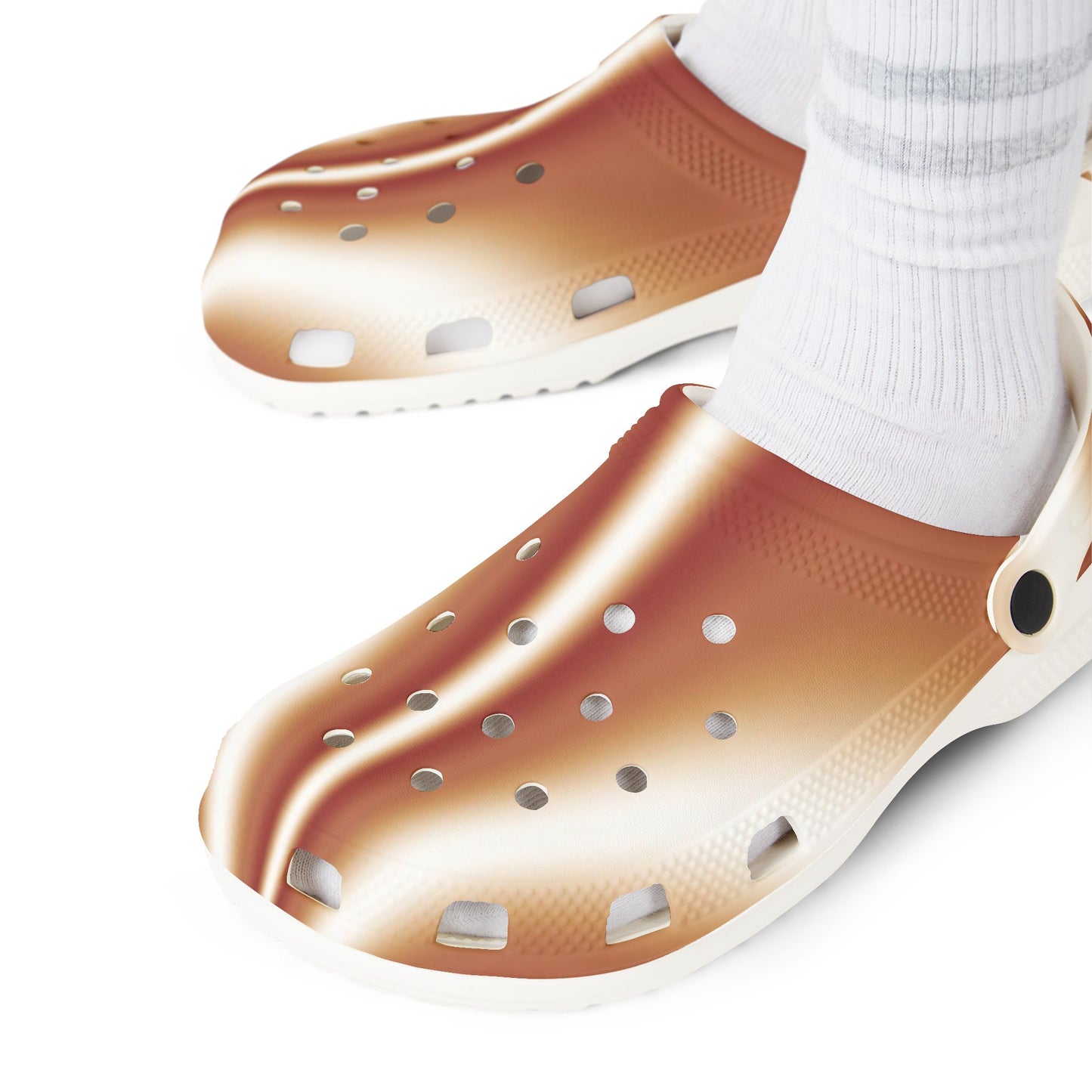 Rose Gold Foam Clogs — Lightweight EVA Slip-On Shoes