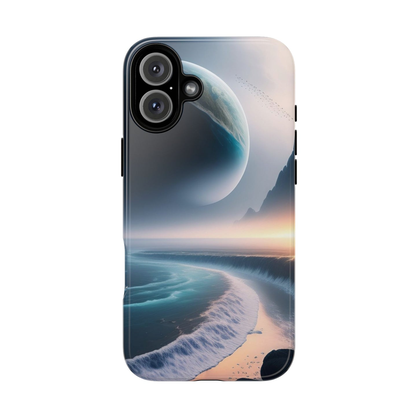 Galaxy Ocean Phone Case — Surreal Planet Beach Tough Case