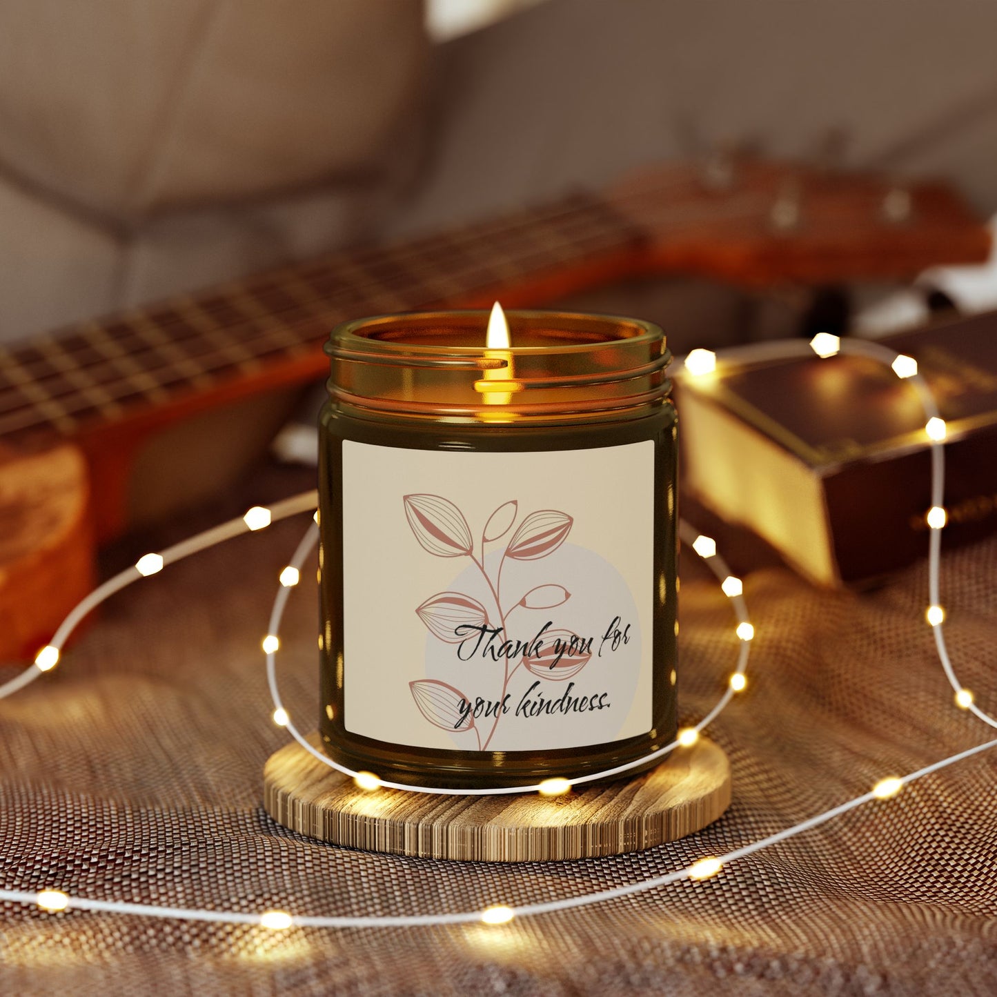 Thank You Candle — Coconut Apricot Scented Jar (4oz & 9oz)
