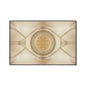Decorative Heavy Duty Floor Mat — Elegant Gold Mandala Design