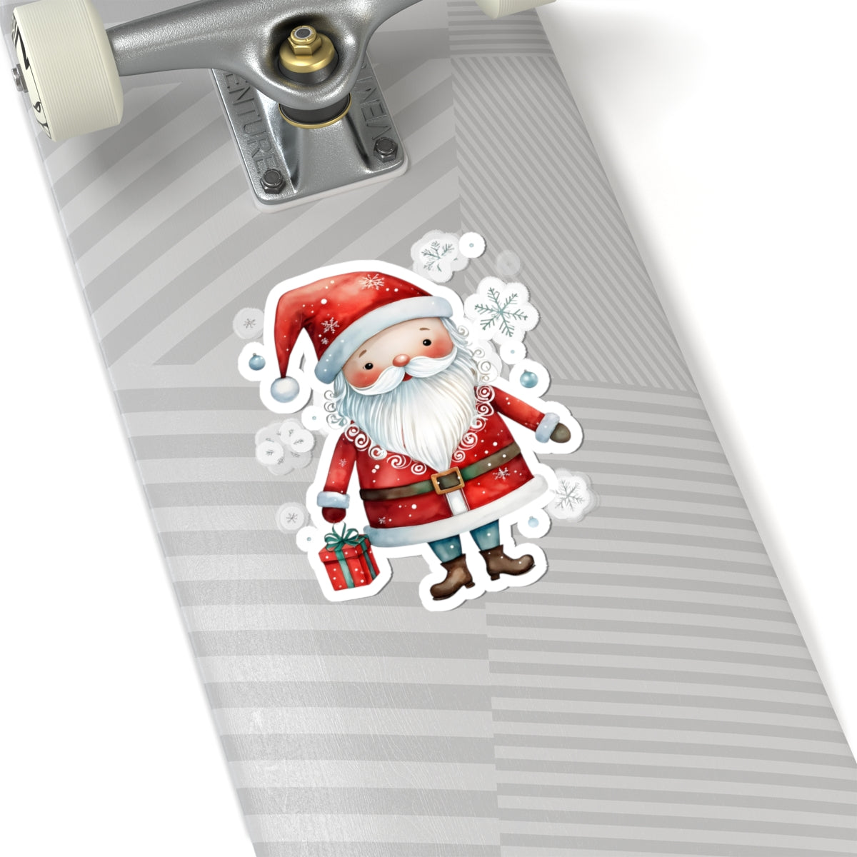 Santa Claus Kiss-Cut Sticker — Cute Christmas Santa Laptop Decal