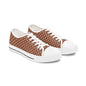 Brown Polka Dot Low Top Sneakers —  Casual Retro Canvas Shoes