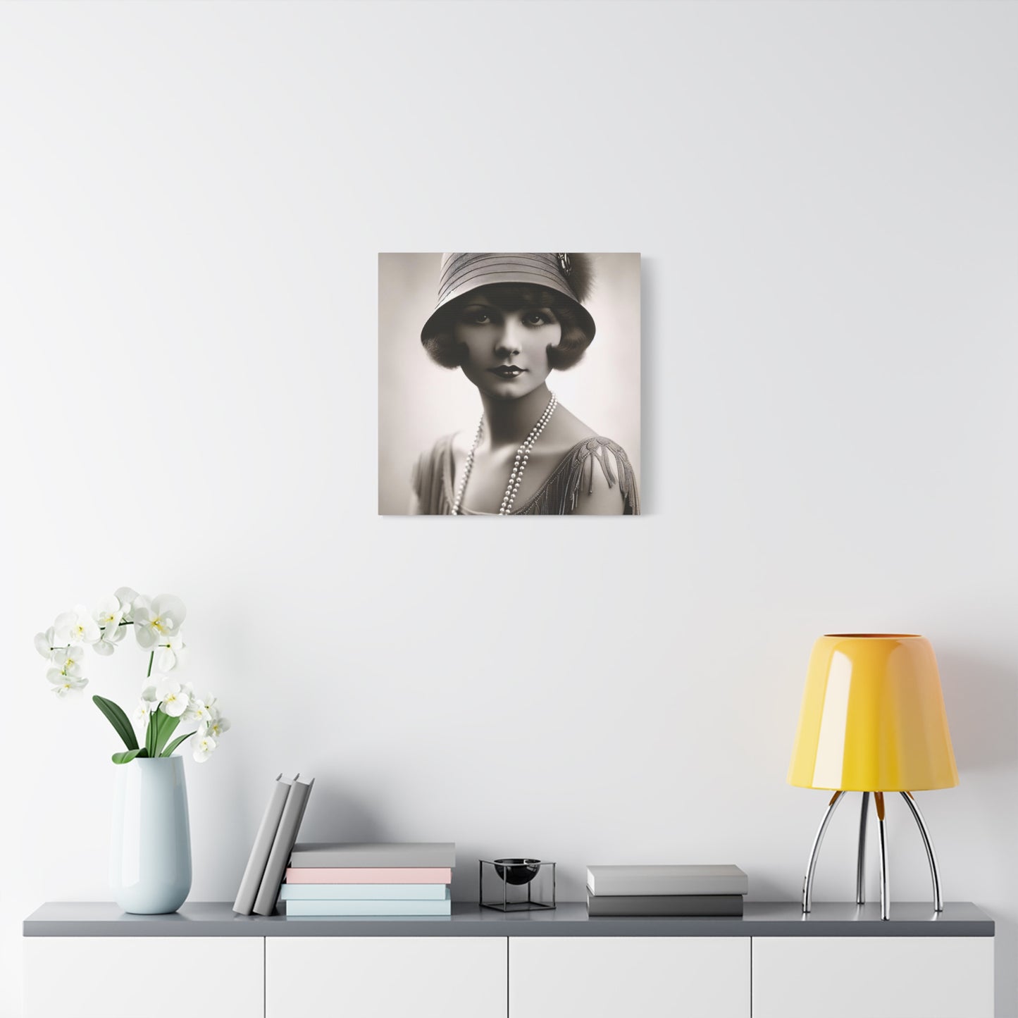 Vintage 1920s Flapper Portrait Canvas