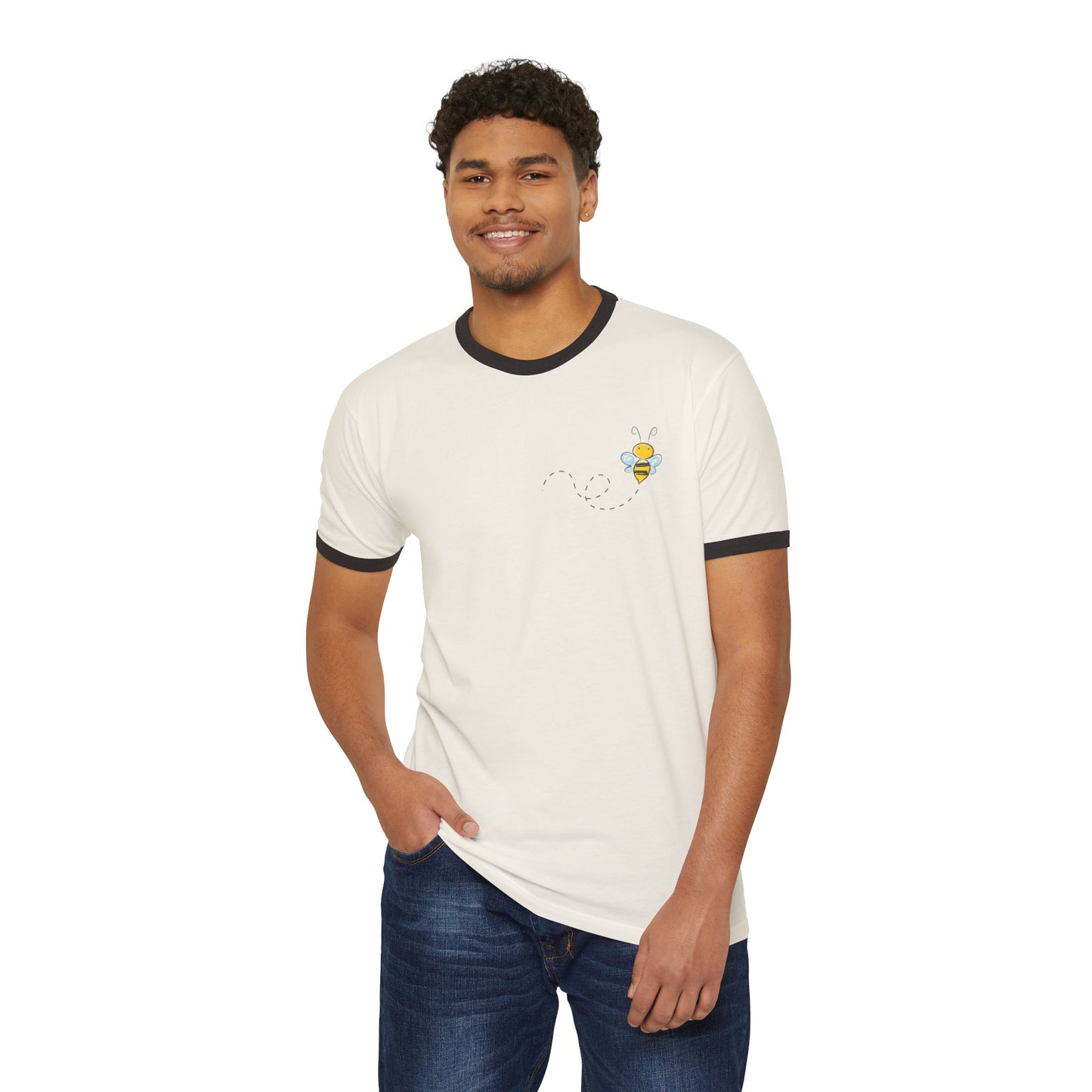 Vintage Floral Ringer Tee – '7 Rare Ever-Blooming Roses' Retro Bouquet Graphic