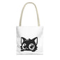 Adorable Cat Face Tote Bag | Cute Kitten Shopping Bag