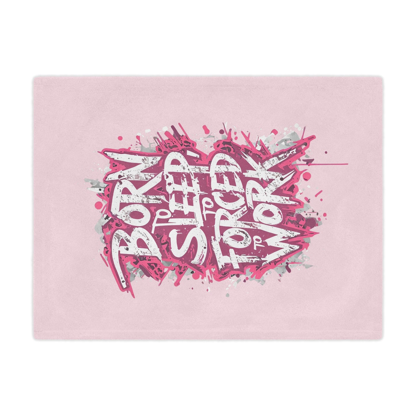 Minky Blanket — "Born to Sleep, Forced to Work" Pink Cozy Throw
