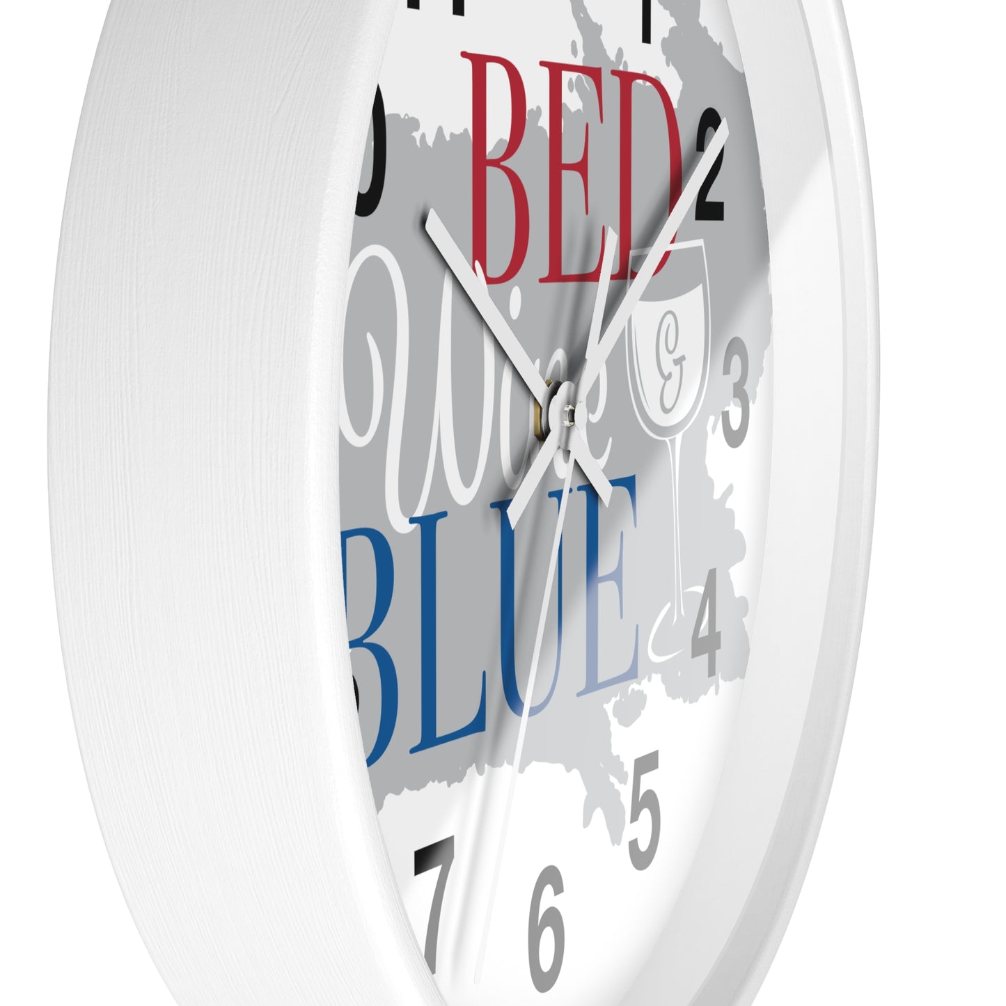 Patriotic Wall Clock - "Bed, White, and Blue" - Home Decor