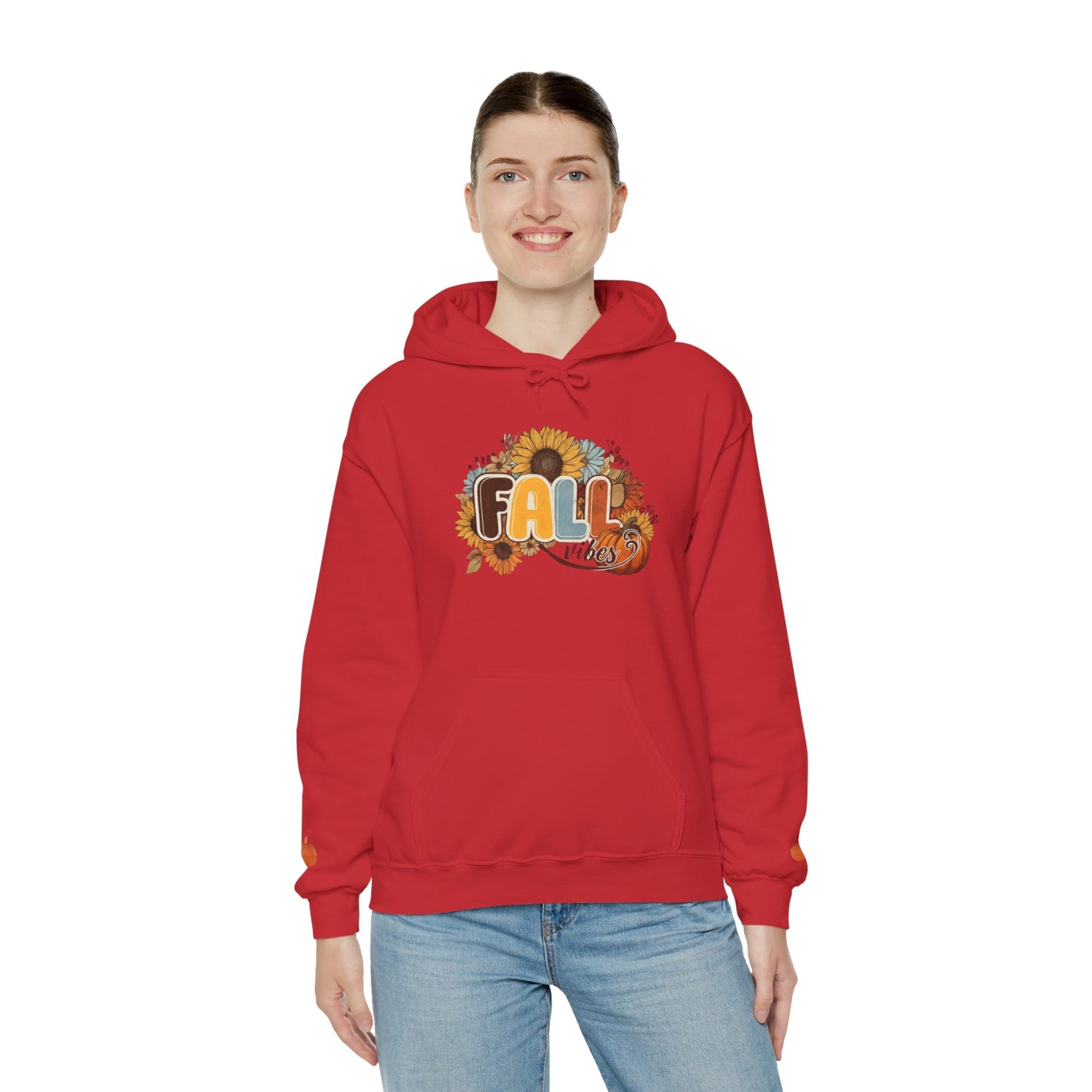 Cozy Fall Vibes Hoodie, Unisex Sweatshirt for Autumn, Pumpkin Design, Perfect for Thanksgiving, Gift for Friends, Seasonal Wear