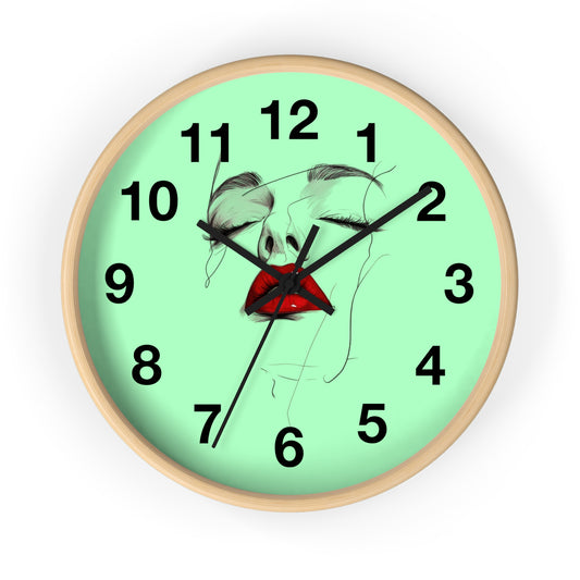 Artistic Lips Wall Clock, Modern Decor, Home Accent, Unique Gift, Stylish Wall Art, Boho Living Space