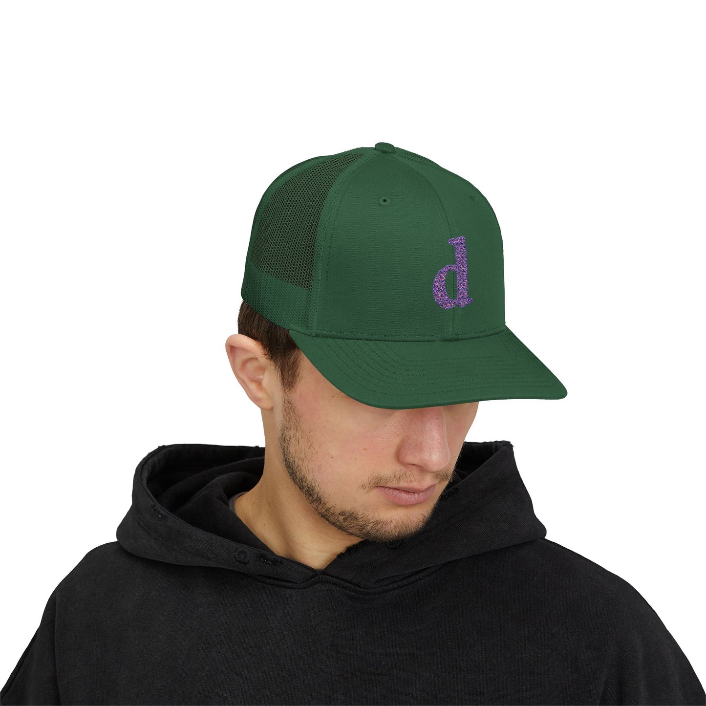 Glitter Initial Snapback Trucker Cap, Personalized Hat, Custom Cap, Trendy Hat, Stylish Gift for Him/Her, Summer Fashion Accessory