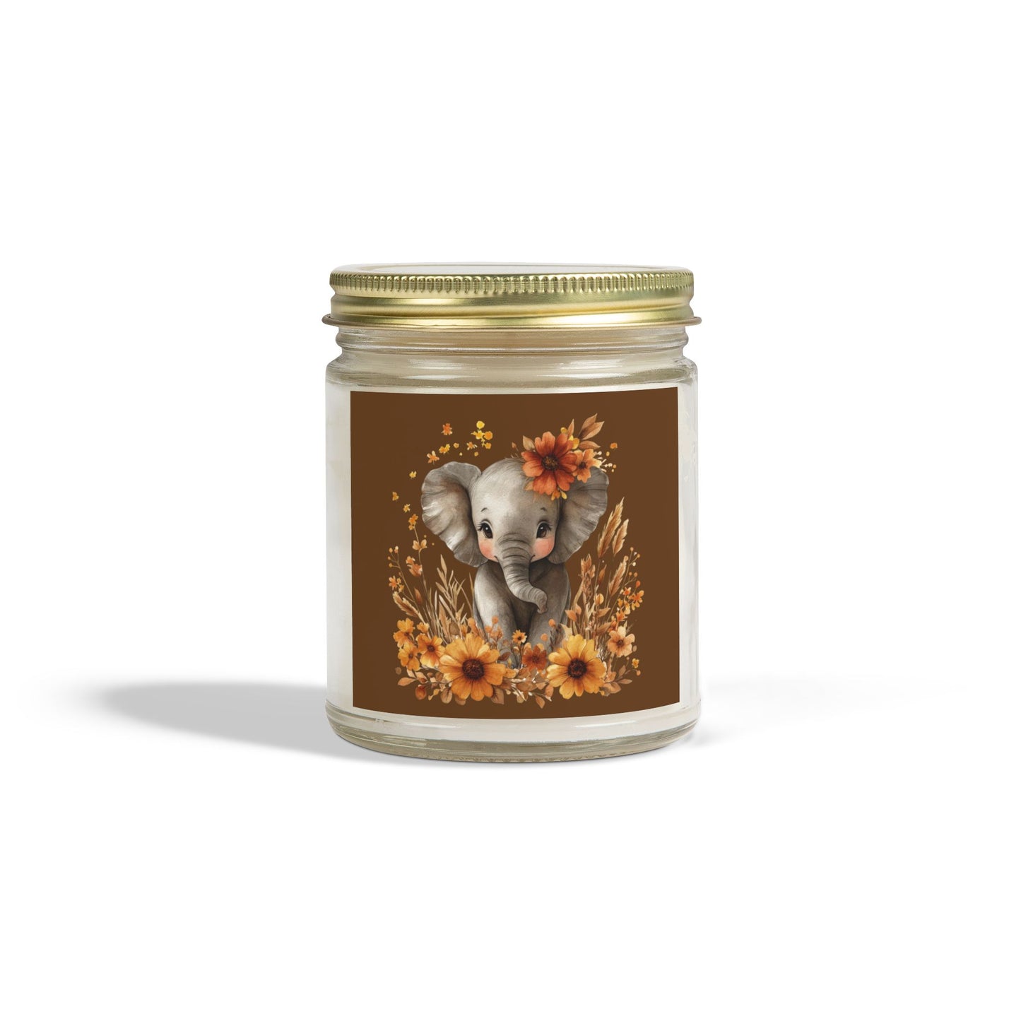 Whimsical Elephant Scented Candle - Coconut Apricot Wax for Home Decor, Gifts, Relaxation, Baby Showers, Birthday Celebrations
