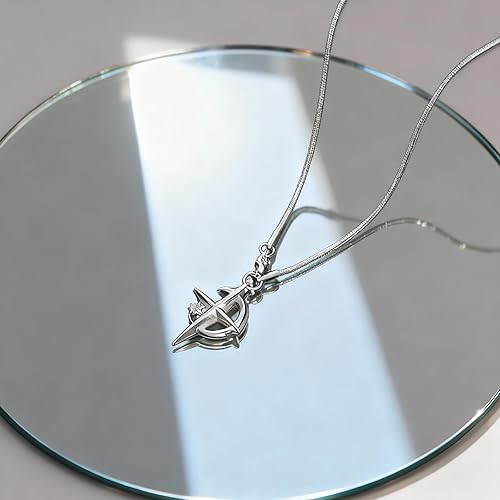 Y2K Necklace for Men, Silver Star and Moon Pendant Necklace for Women, Stainless Steel Cool Necklaces Punk Necklaces Jewelry