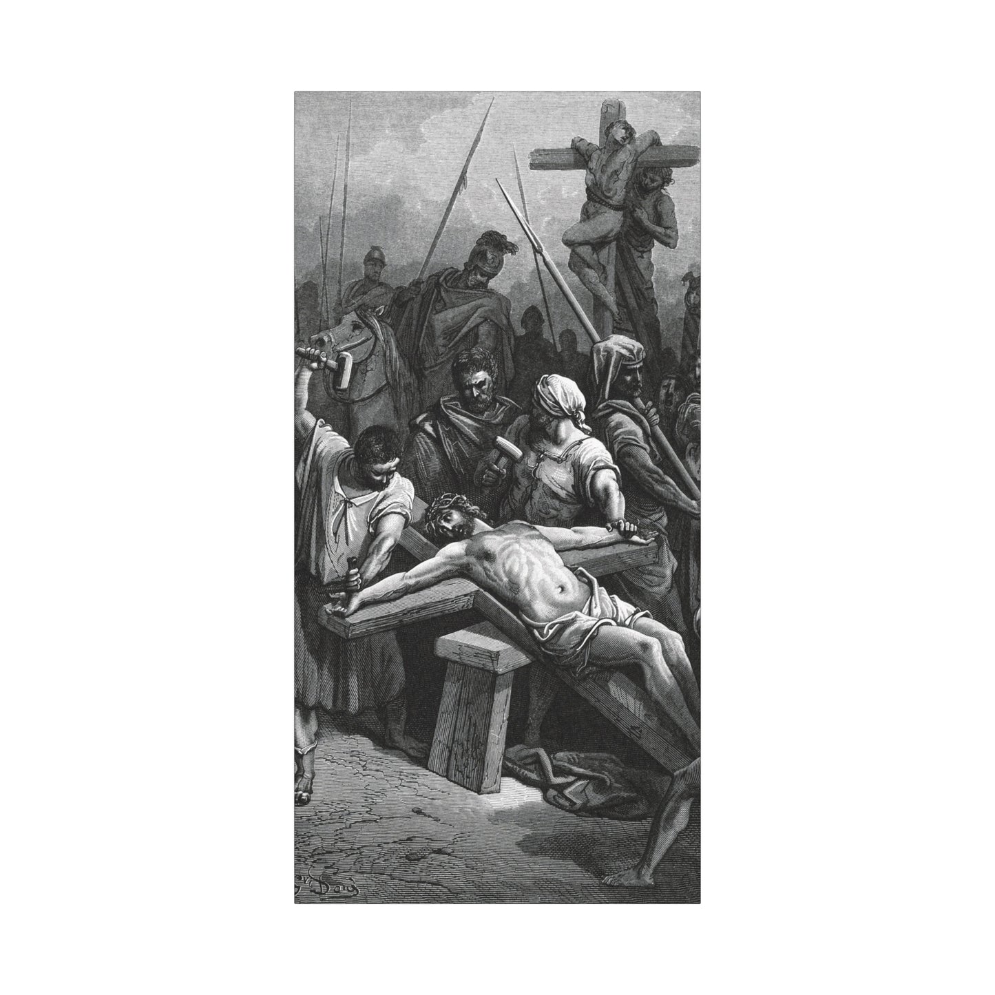 Crucifixion Art Matte Canvas Print – Stretched Religious Wall Decor