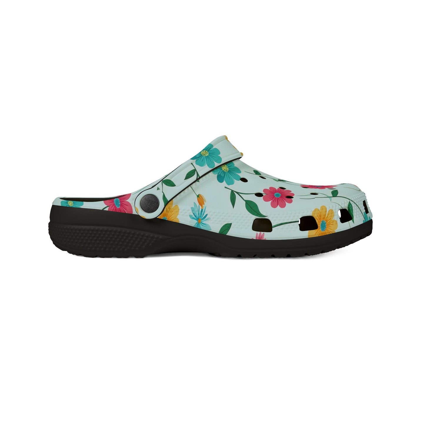 Floral Garden Clogs / Croc— Lightweight Flower Print Comfort Shoes