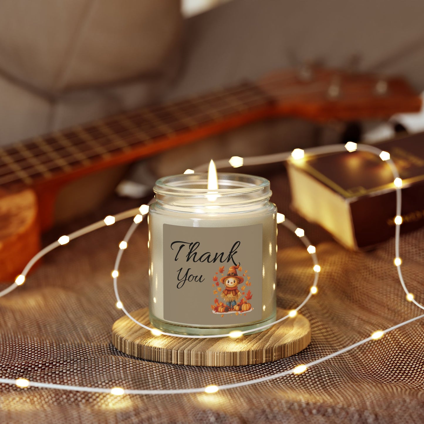 Thank You Fall Scented Candle — Coconut Apricot Wax (4oz & 9oz)