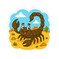Cute Scorpion Sticker — Desert Cartoon Kiss-Cut Decal for Laptops & Journals