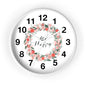 Floral Motivational Wall Clock | Home Decor | Gift for Her | Positive Quote Decor | Pink Wreath Design | Living Room Decor