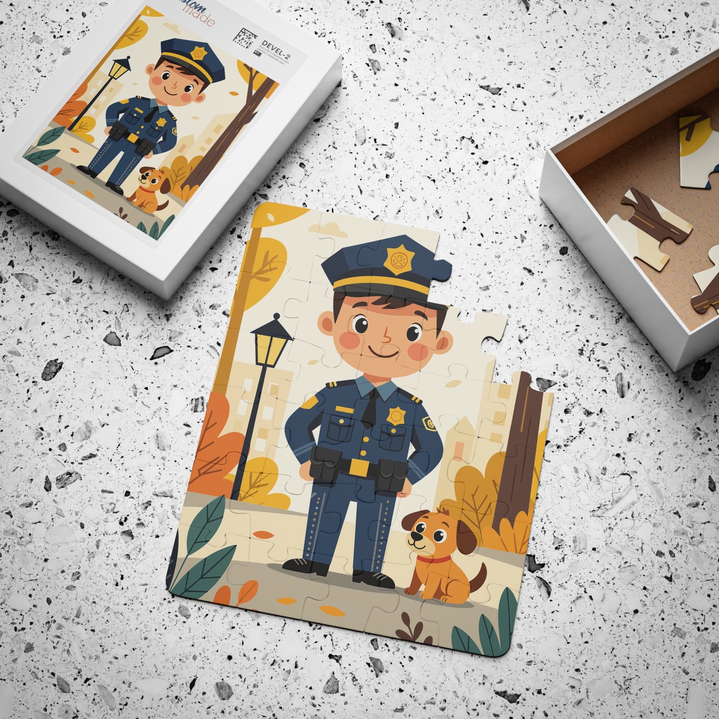 Cute Police Officer Kids Puzzle, 30-Piece