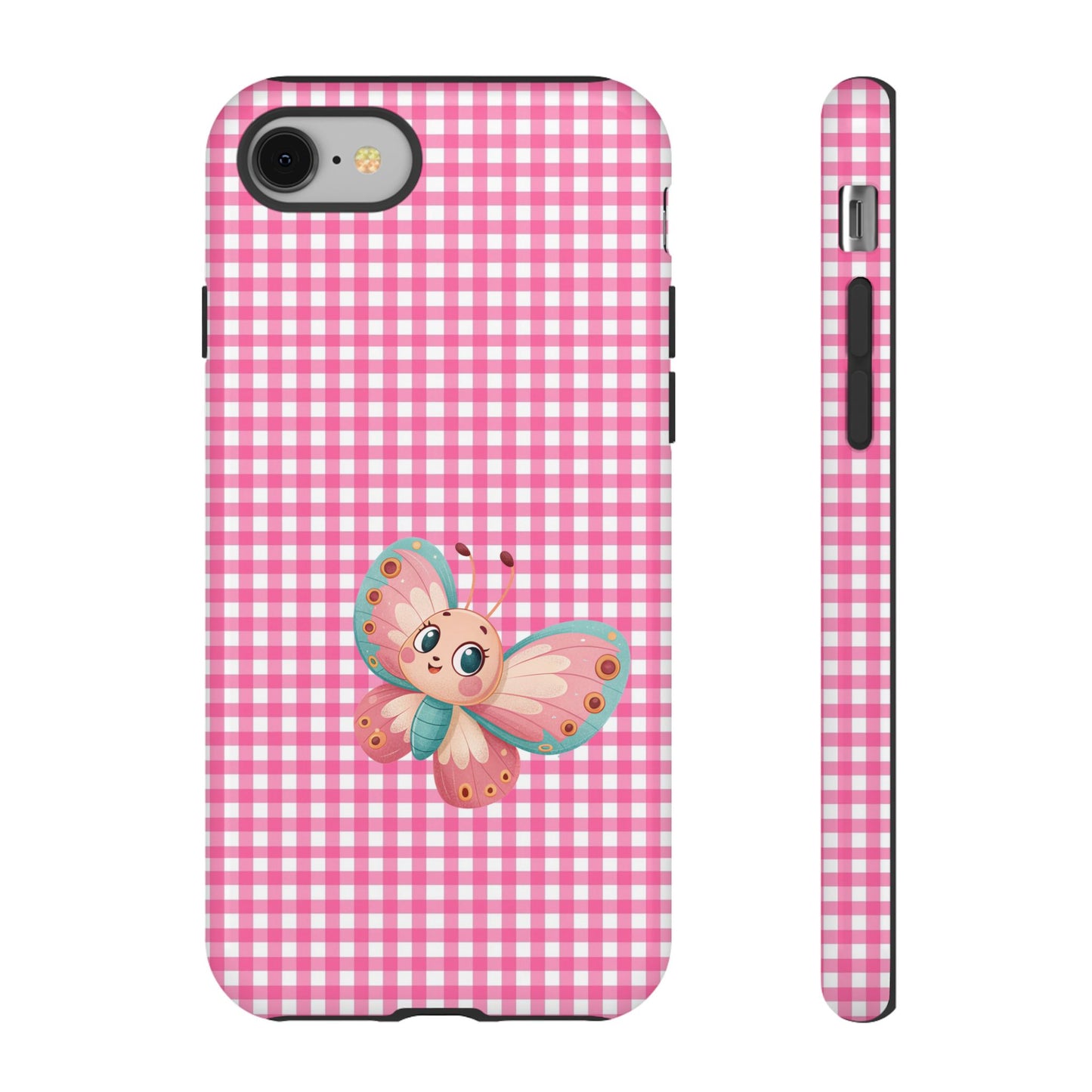 Cute Butterfly Phone Case, Tough Cases, Floral Phone Accessory, Gift for Her, Spring Fashion, Kids' Birthday Present, Pastel Aesthetic
