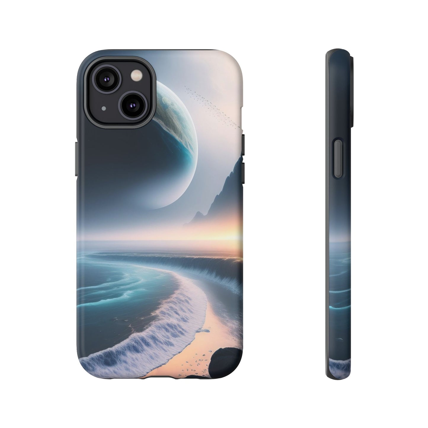 Galaxy Ocean Phone Case — Surreal Planet Beach Tough Case