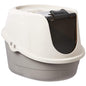 Amazon Basics No-Mess Hooded Enclosed Cat Litter Box with Odor Control and Swinging Door, Large, 24" x 18" x 17", Multicolor
