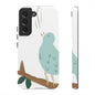 Birdsong Phone Case — Cute Blue Bird on Branch Protective Case
