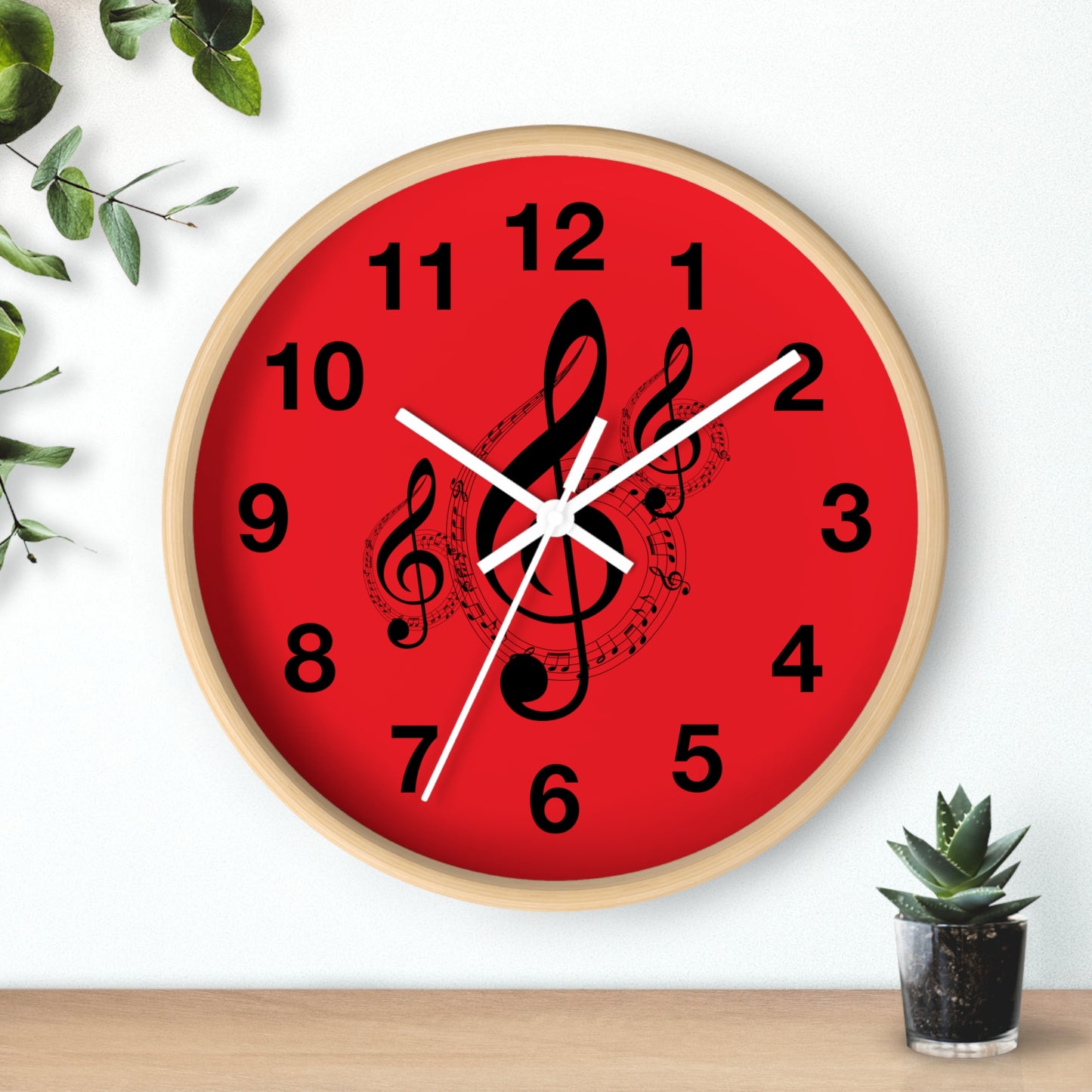 Musical Note Wall Clock - Perfect for Music Lovers, Gift for Musicians