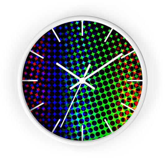 Colorful Retro Wall Clock, Modern Home Decor, Gift for Art Lovers, Unique Wall Art, Colorful Clock, Retro Style Decor