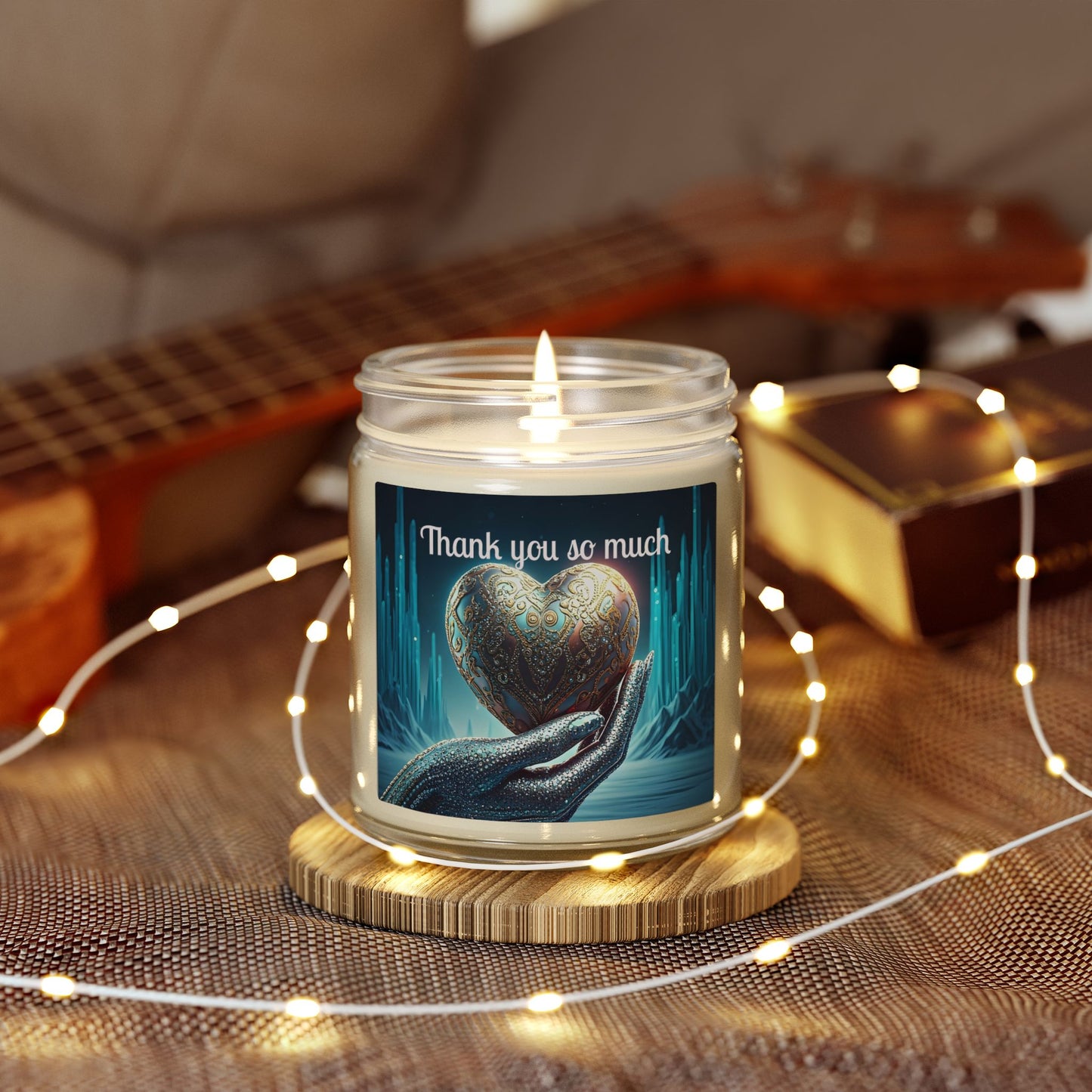 Thank You Candle — Coconut Apricot Scented Jar (4oz/9oz)