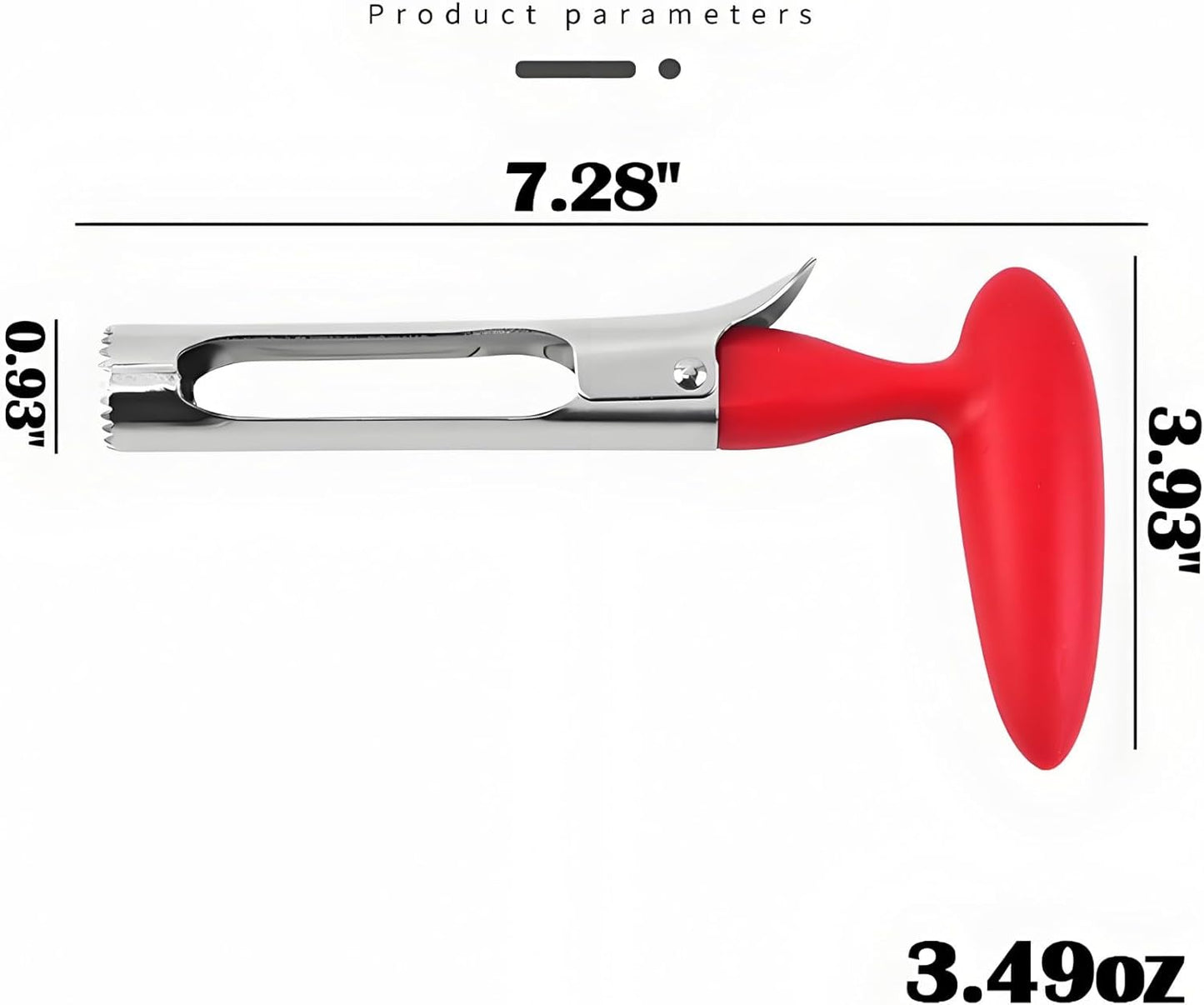 Premium Apple Corer Tool - Ultra Sharp, Stainless Steel, Serrated Blades for Easy Coring - Easy to Use & Clean, Durable Corer Remover