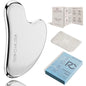 Rena Chris Gua Sha Facial Tools, Stainless Steel Guasha Tool for Acupuncture, Manual Massage Tool for Jawline Sculpting and Puffiness Reducing