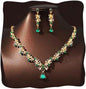 JAKAWIN Bride Silver Bridal Necklace Earrings Set Rhinestone Wedding Jewelry Set