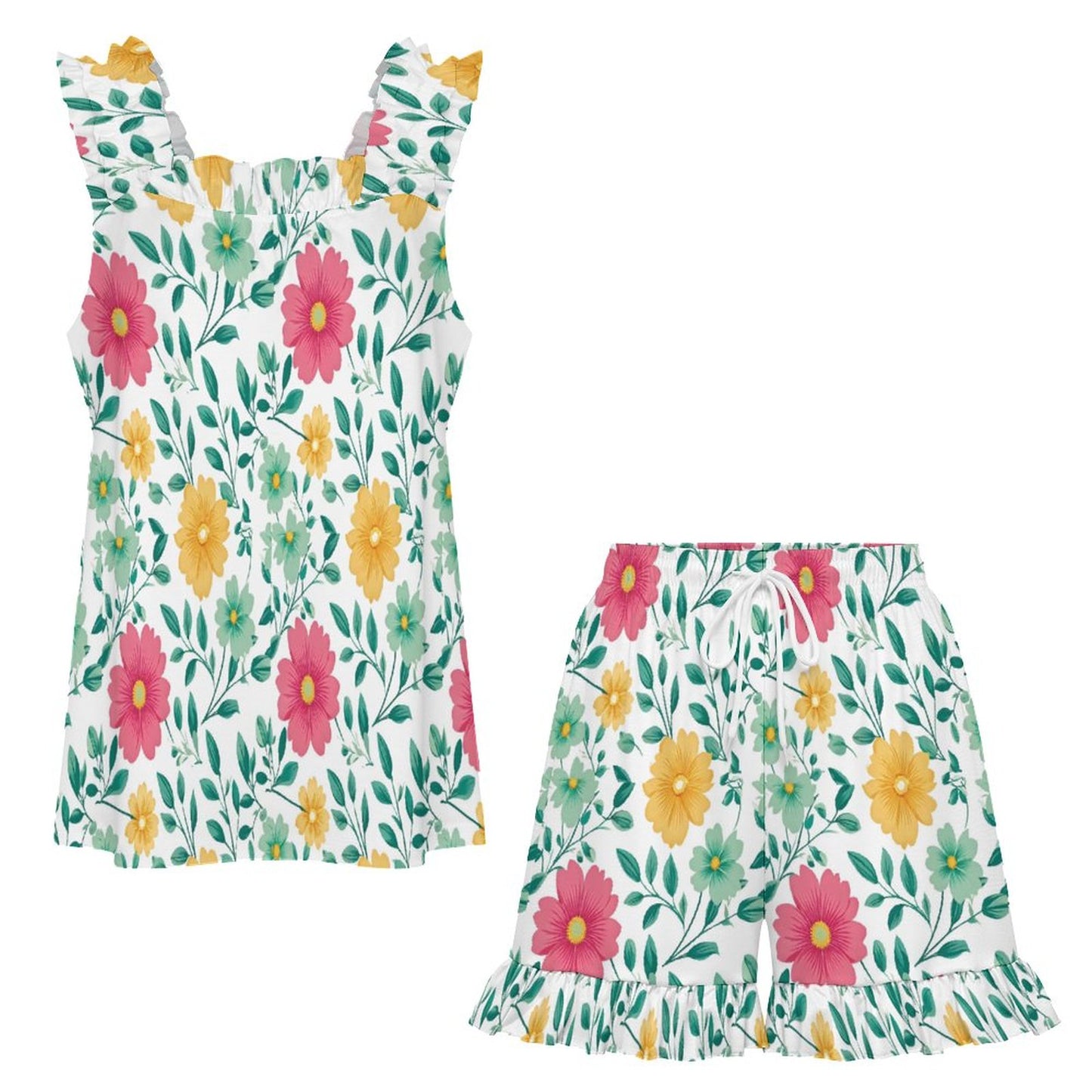Ruffled Pajama Set