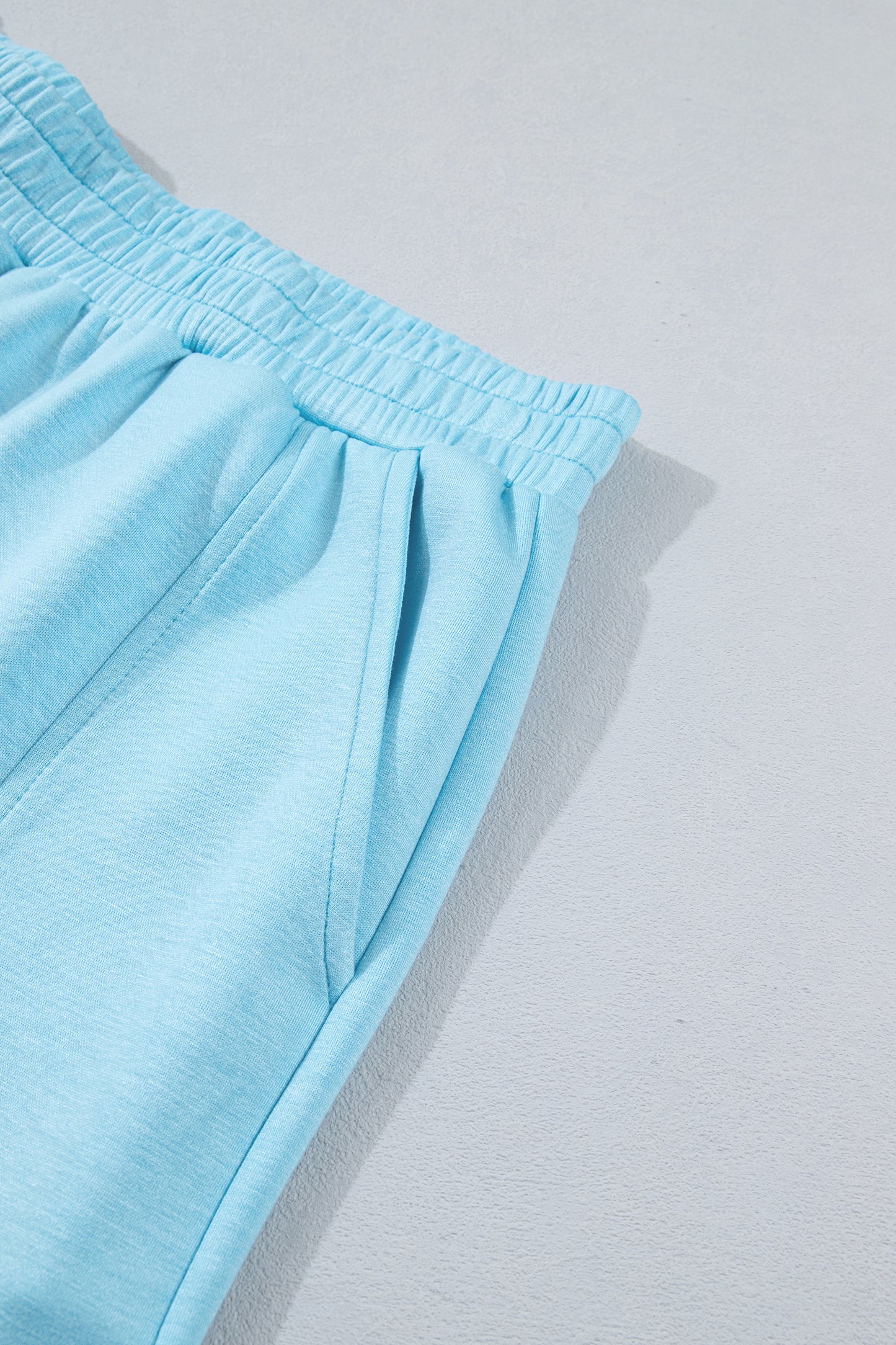 Myosotis Half Zip High Neck Tee Athleisure Short Set