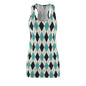 Stylish Argyle Women's Racerback Dress, Perfect for Summer, Beach, and Casual Outings, Trendy Floral Print Dress, Everyday Wear