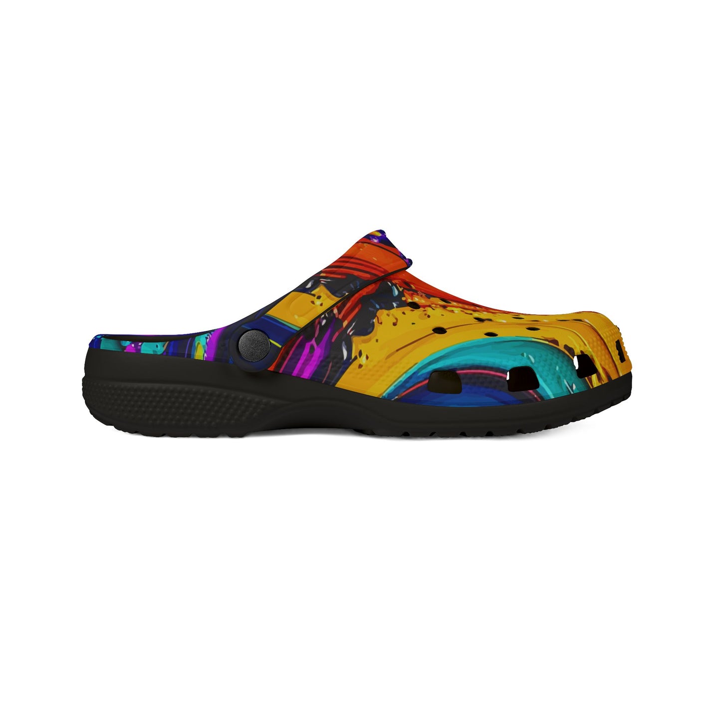 Color Splash EVA Foam Clogs – Vibrant Abstract Slip-On Shoes