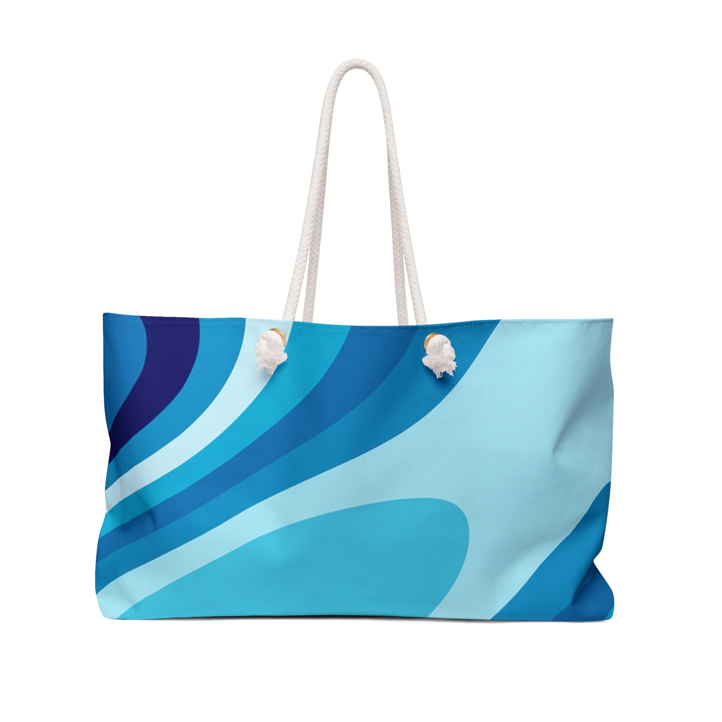 Blue Wave Weekender Bag — Nautical Beach Travel Tote