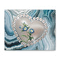 Elegant Floral Heart Canvas Wall Art, Modern Home Decor, Gift for Her