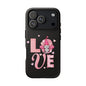 Love Gnome Phone Case — Cute Pink Heart Valentines Protective Case