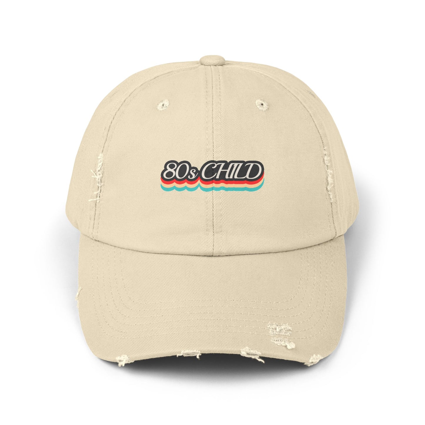 Unisex Distressed Cap- 80s child