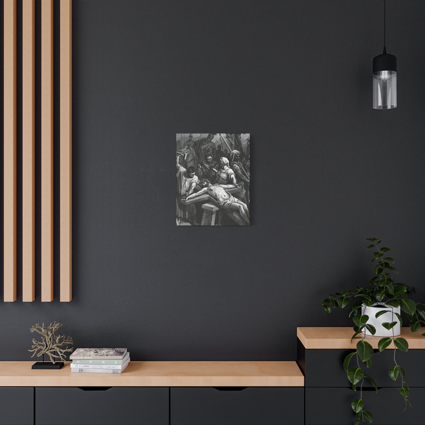 Crucifixion Art Matte Canvas Print – Stretched Religious Wall Decor
