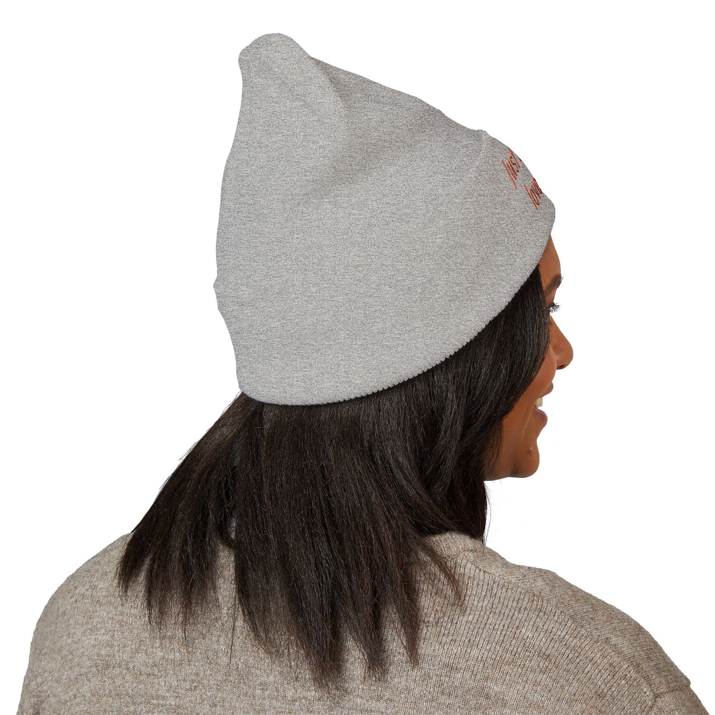 Hunting Enthusiast Beanie - "Just a Girl Who Loves to Hunt" Embroidered Cuffed Beanie