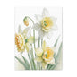 Matte Canvas, Stretched, 1.25" beautiful flowers white and yellow.