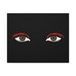 Red Lashes Wall Art Canvas — Glam Eyes Makeup Decor